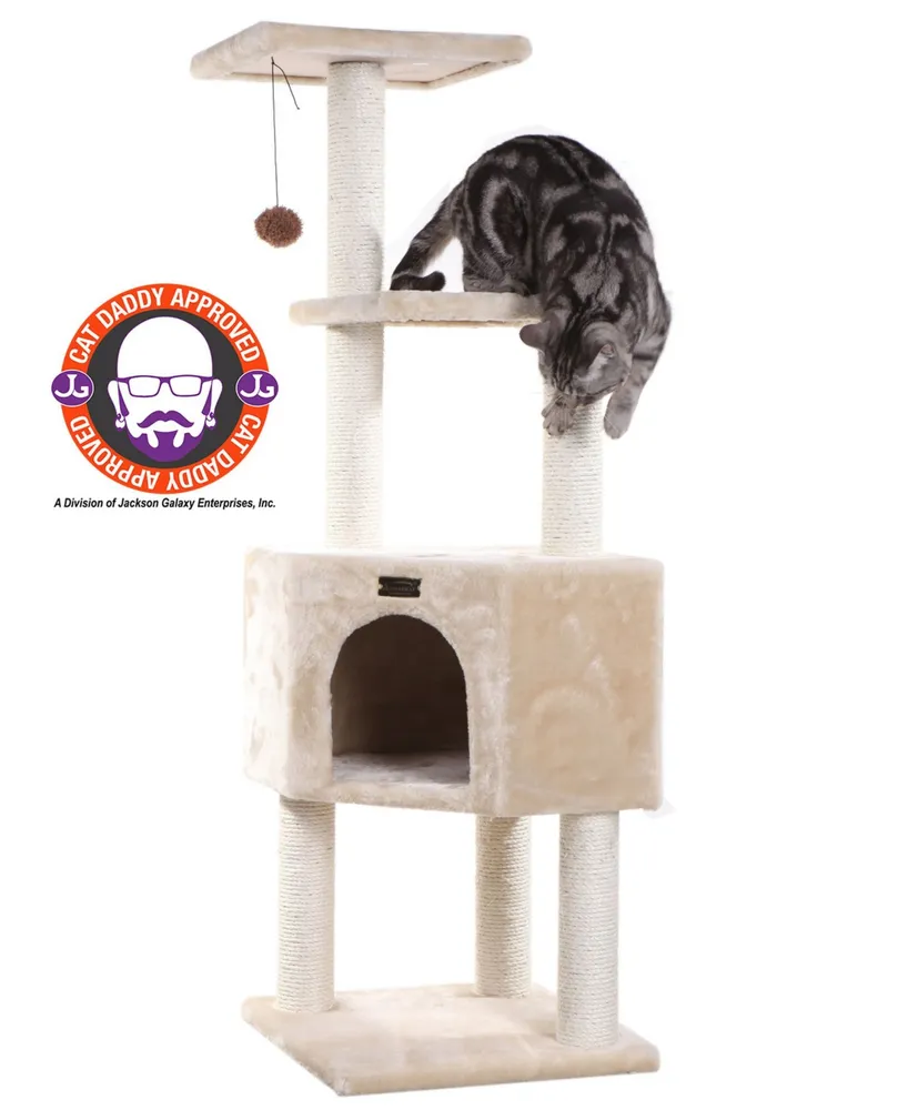 Armarkat 48" Real Wood 3-Level Cat Tower for Kittens Play