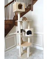 Armarkat 85" Real Wood Premium Scots Pine, 5-Level Cat Tree With 2 Condos