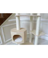 Armarkat 89" Real Wood Premium Scots Pine, 7-Level Cat Tree With 2 Playhouses
