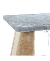 Armarkat X2001 Two-Level Platform Real Wood Scratcher with Sisal Carpet Board for Small Cats