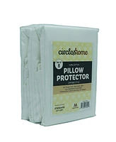 Circles Home 100% Cotton Breathable Pillow Protector with Zipper – White ( Pack