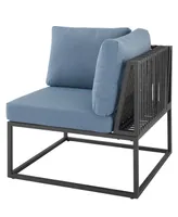 Walker Edison Outdoor Modern Modular Patio Corner Chair