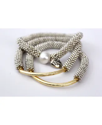 Michael Gabriel Designs Mesh Barre Bracelets - Silver