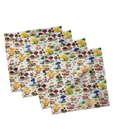 Ambesonne Mushroom Set of 4 Napkins