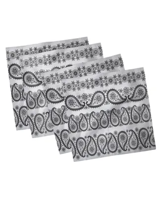 Ambesonne Paisley Set of 4 Napkins