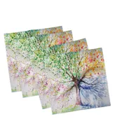 Ambesonne Tree Set of 4 Napkins