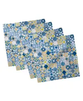 Ambesonne Morrocco Squares Set of 4 Napkins, 12" x 12"