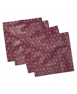 Ambesonne Winter Set of 4 Napkins