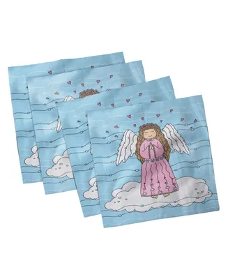 Ambesonne Angel Wings Set of 4 Napkins, 12" x 12"