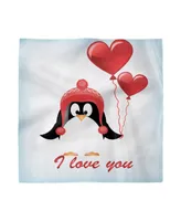 Ambesonne Valentines Set of 4 Napkins, 12" x 12"