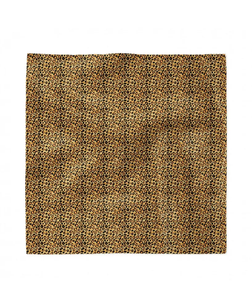 Ambesonne Leopard Print Set of 4 Napkins, 18" x 18"