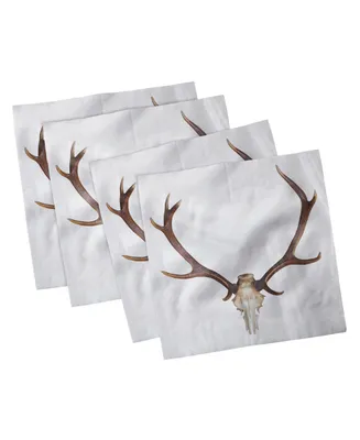 Ambesonne Antlers Set of 4 Napkins