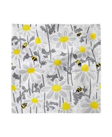 Ambesonne Spring Flowers Set of 4 Napkins, 18" x 18"