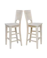 International Concepts Canyon Collection Solid Back Bar Height Stool