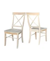 International Concepts X-Back Chairs, Set of 2