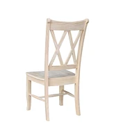 International Concepts Double X-Back Chairs, Set of 2