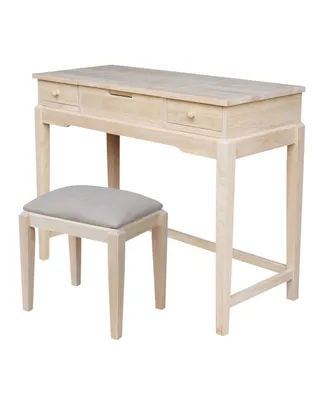 International Concepts Vanity Table with Vanity Bench