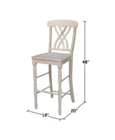 International Concepts Lattice Bar Height Stool