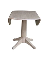 International Concepts 42" Round Dual Drop Leaf Pedestal Table