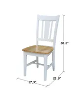 International Concepts San Remo Splatback Chair, Set of 2