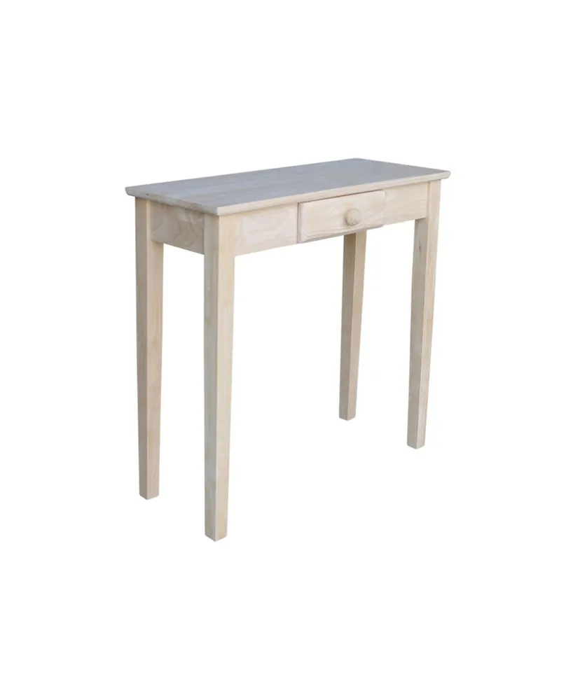 International Concepts Rectangular Hall Table with Drawer