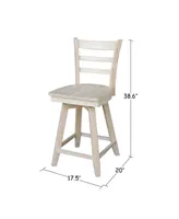 International Concepts Emily Counter Height Stool with Swivel and Auto Return