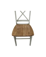 International Concepts X-Back Chair with Solid Wood Seat