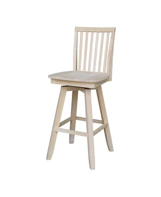 International Concepts Mission Bar Height Stool with Swivel and Auto Return