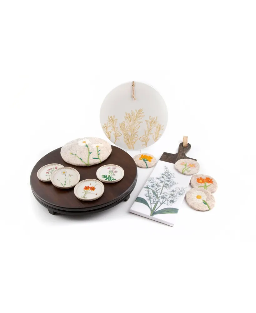 Thirstystone 12" Ceramic Cheese Board - Botanical Sketch