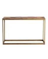 Southern Enterprises Courtland Wood Patchwork Console Table