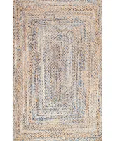 nuLoom Dune Road Hand Braided Eliz Blue 5' x 8' Area Rug