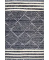 nuLoom Simone Roberge Diamonds Blue 5' x 8' Outdoor Area Rug