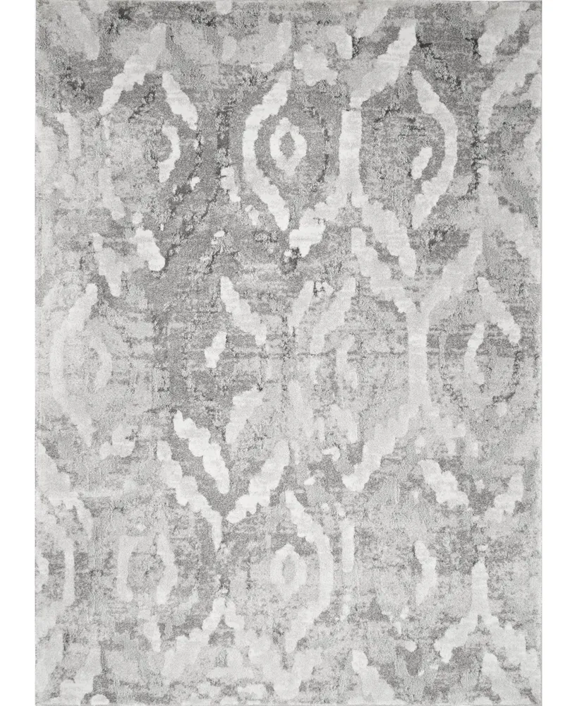nuLoom Elina Contemporary Abstract Gray 6'7" x 9' Area Rug