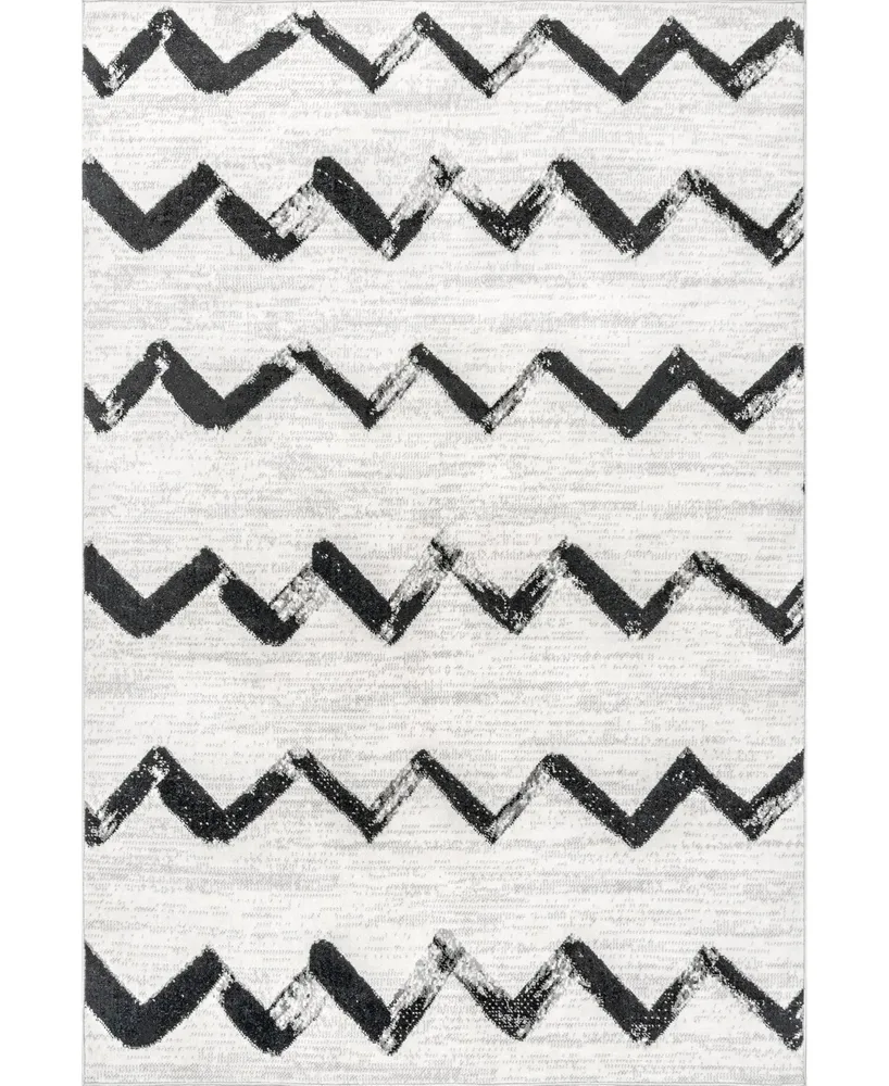 nuLoom Creek Vintage-Inspired Aurelie Gray 6'7" x 9' Area Rug