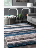 nuLoom Zoomy Hand Tufted Classie Blue 3' x 5' Area Rug