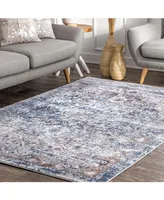 nuLoom Amber Lilah Medallion Vintage-Inspired Mist 4' x 6' Area Rug