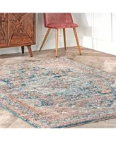 Nuloom Delicate Chanda Persian Vintage Inspired Blue Area Rug