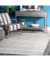 Nuloom Creek Striped Antonella Gray Area Rug