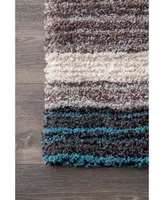 nuLoom Zoomy Hand Tufted Classie Blue 7' x 9' Area Rug