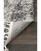 nuLoom Ellis Selah Diamond Gray 7'10" x 11' Area Rug