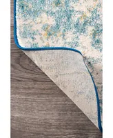 nuLoom Bodrum Vintage-Inspired Abstract Waterfall Blue 8' x 10' Area Rug