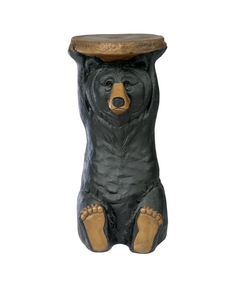Design Toscano Black Forest Bear Pedestal Table