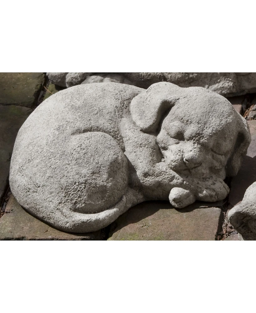 Campania International Curled Dog Small Garden Statue