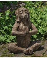 Campania International Yoga Dog Garden Statue