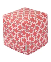 Majestic Home Goods Links Ottoman Pouf Cube with Removable Cover 17" x