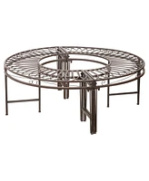 Design Toscano Gothic Roundabout Steel Garden Bench