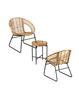 Southern Enterprises Marley Indoor or Outdoor 3 Piece Bistro Set