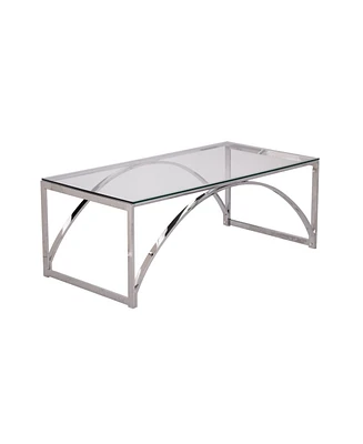 Southern Enterprises Arabelle Glass Top Cocktail Table