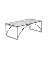 Southern Enterprises Arabelle Glass Top Cocktail Table