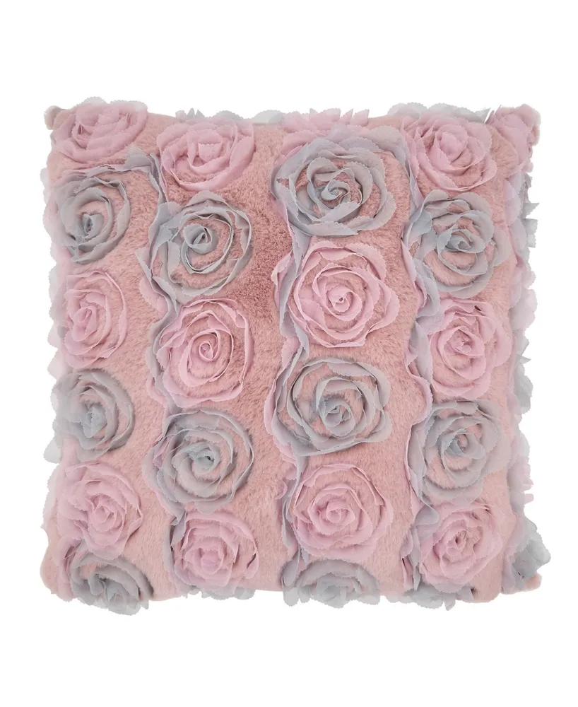 Saro Lifestyle Rose Wedding Cake Throw Pillow